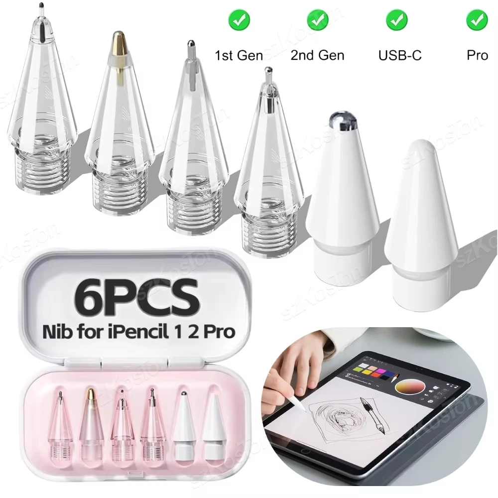 Tablet Stylus Accessories - DIXSG Replacement Pencil Tips for Apple