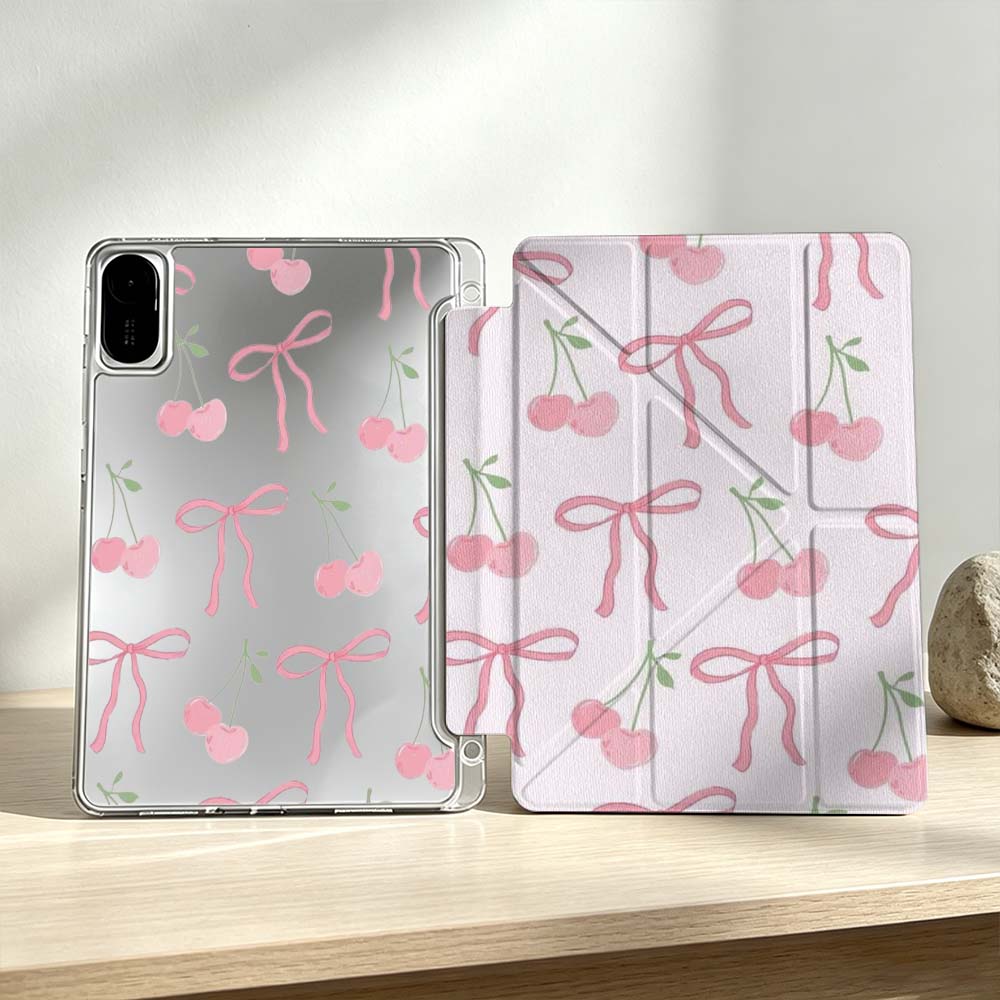 Poco Tablet Accessories - Artistic Pink Bow Cherry Soft For