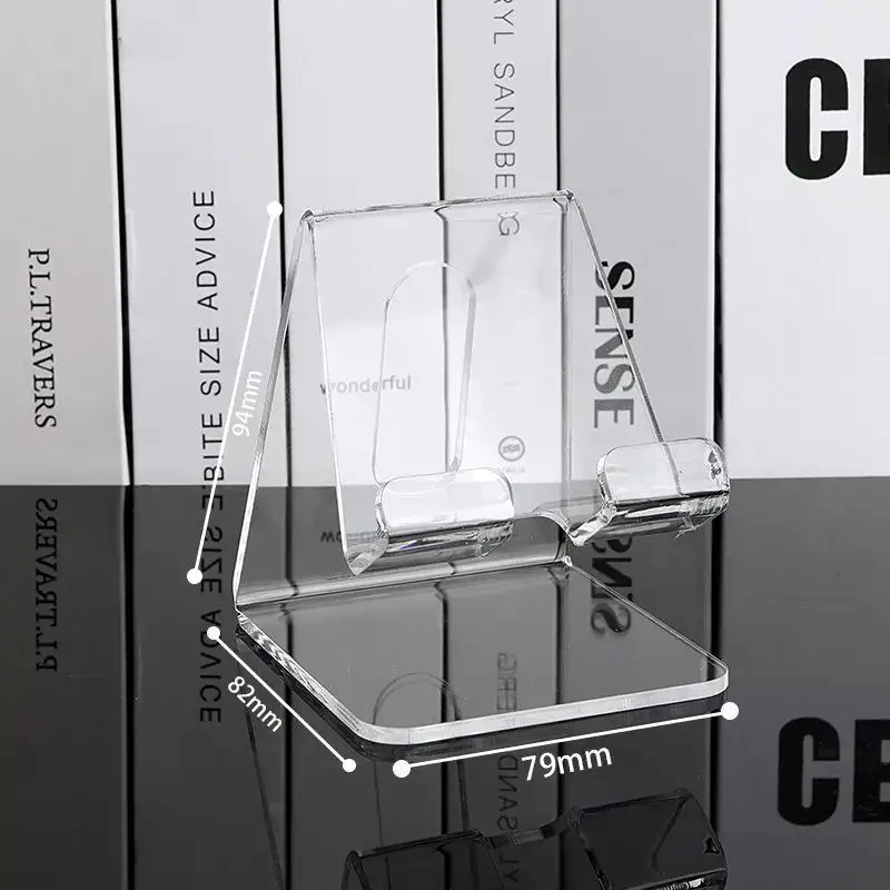 Tablet Holder Accessories - Transparent Acrylic Phone Stand, Minimalist Clear