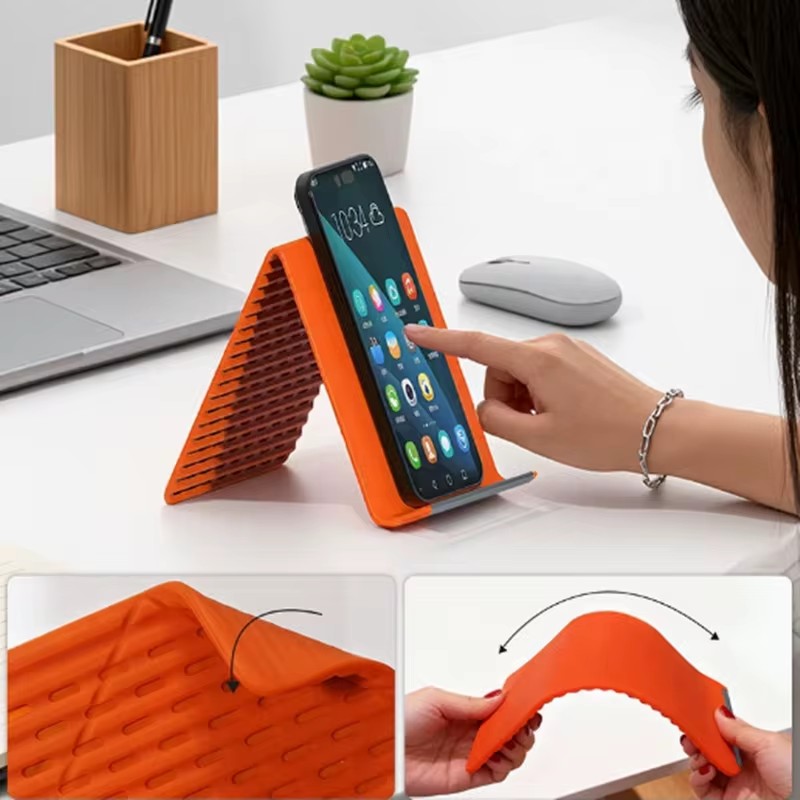 Tablet Holder Accessories - Flexible Foldable Silicone Phone Holder Portable