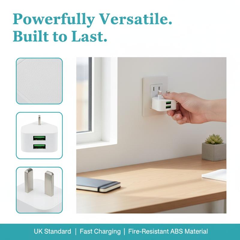 UK 3 Pin Plug Dual USB Adapter - đánh giá và giá Tablet Accessories Uk