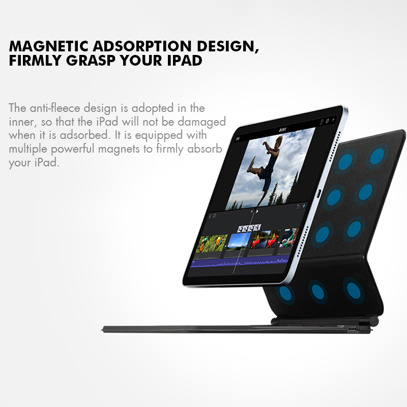 GOOJODOQ Backlight Magic Keybo - đánh giá và giá Ipad Cover Folio