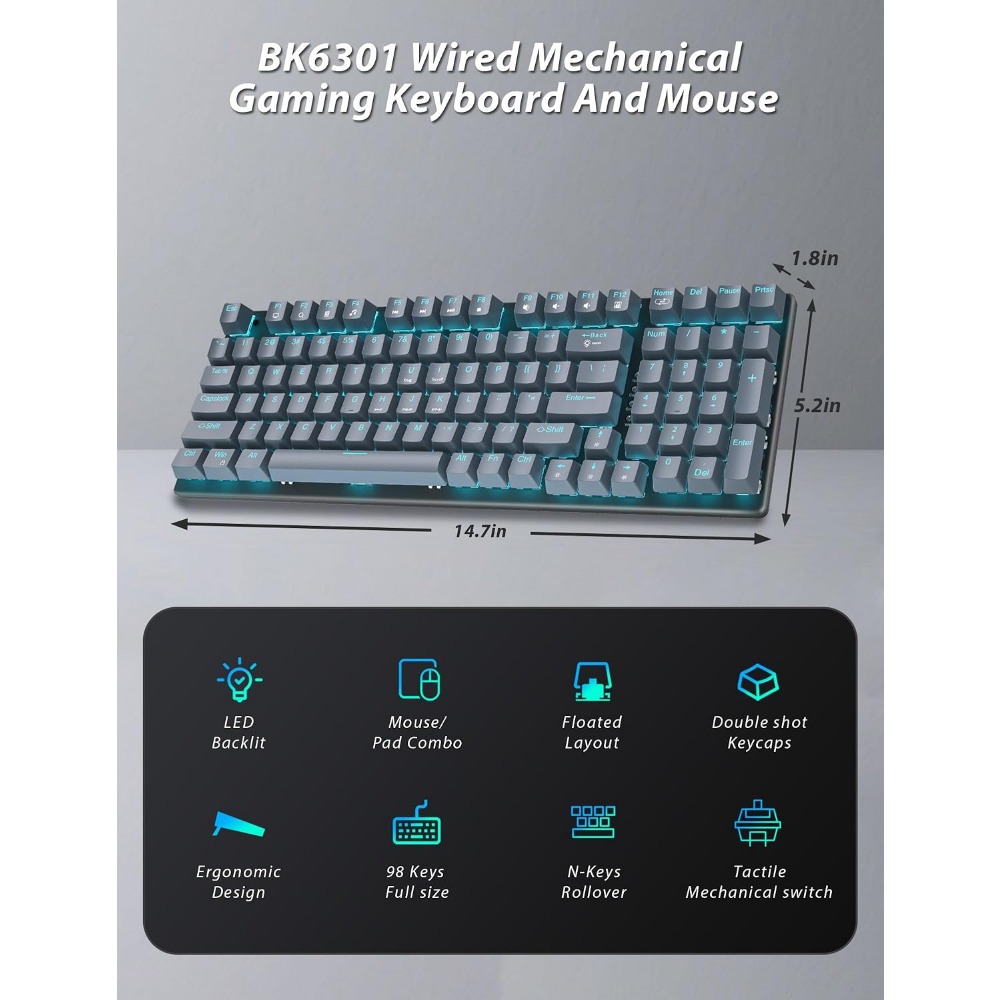 98-Key Floating Keycap Gaming  - đánh giá và giá Tablet Accessories Uk